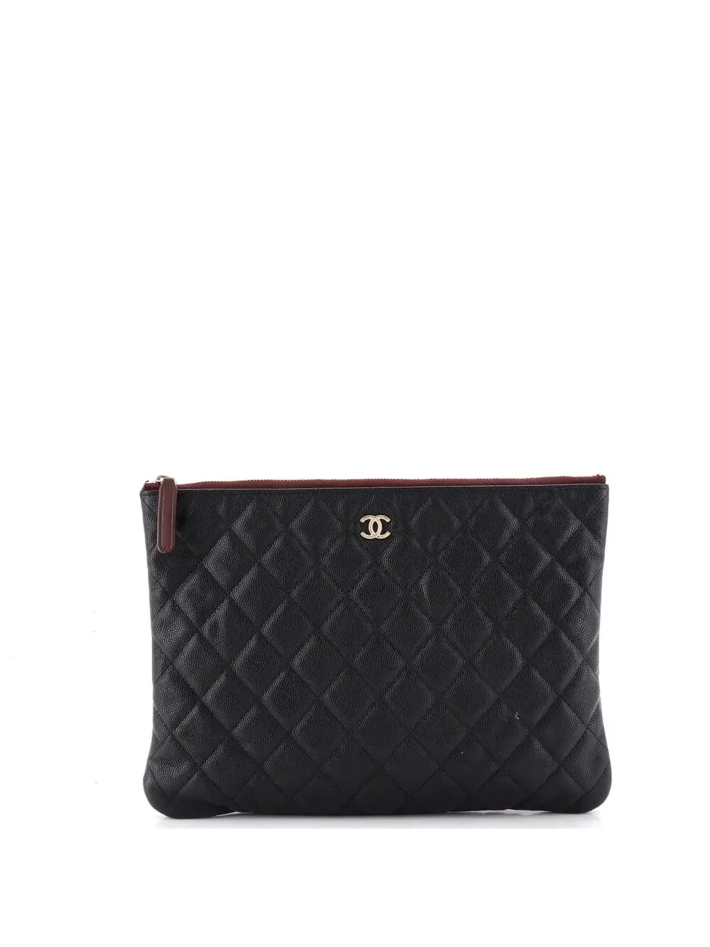 Chanel O Case Clutch Quilted Caviar #333605C10B